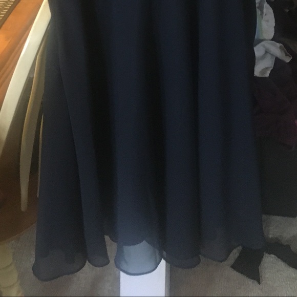 Evening Gown Navy Midi Sequins beads in front Dusk Collection by Sheila … - Picture 7 of 16